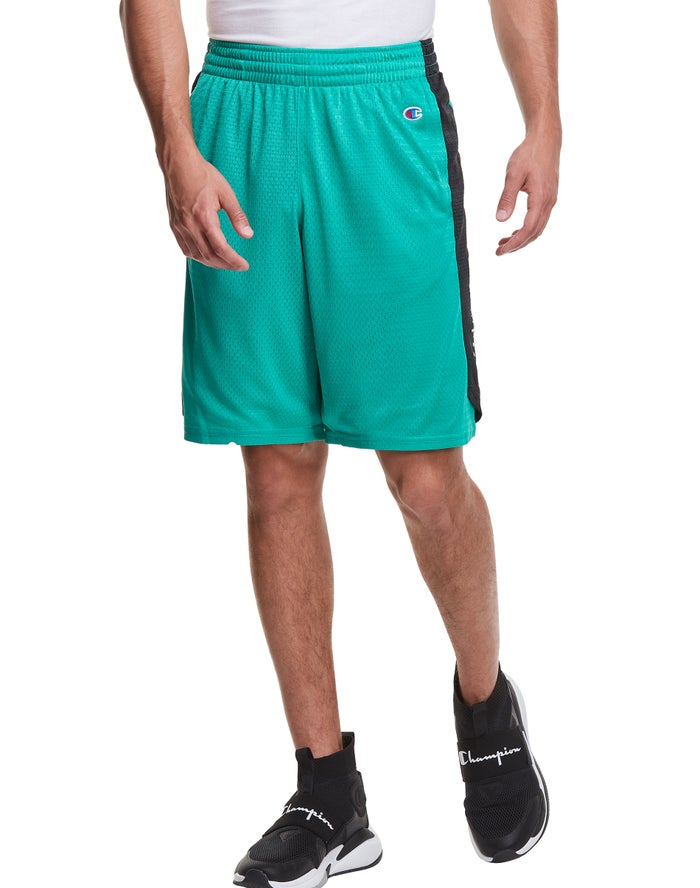 Champion Herre Shorts Turkis - Mesh Basketball - Danmark NAT-752069